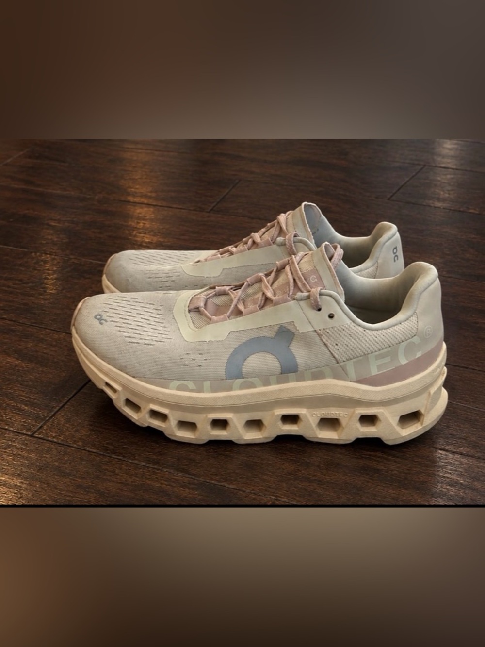 On Running womens Athletic Shoes in Pebble and Rose